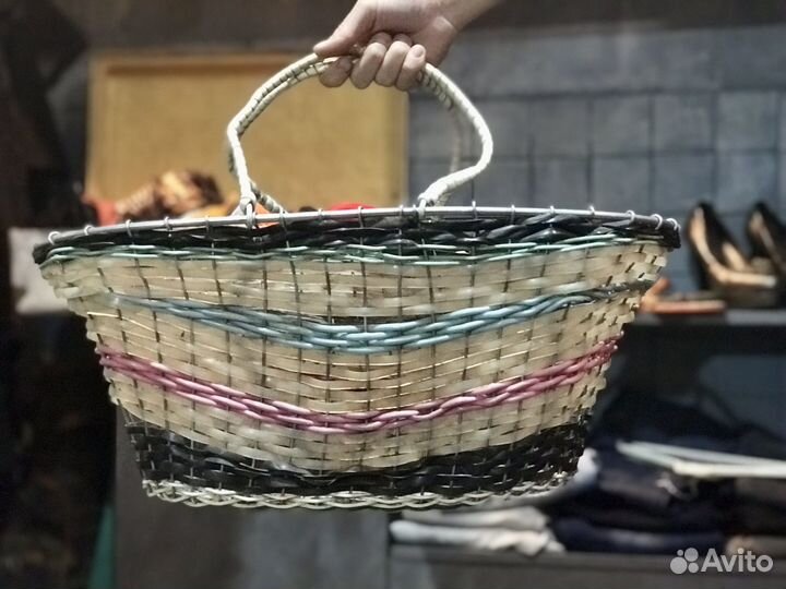Корзинка плетёная воемён СССР