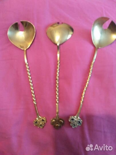 Ложка позолоченная ссср, цена за три