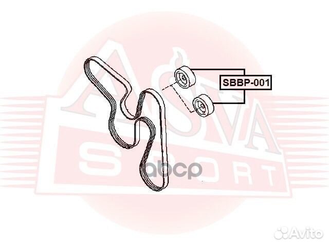 Ролик обводной приводного ремня sbbp001 asva