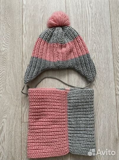 Комплект шапка и снуд для девочки