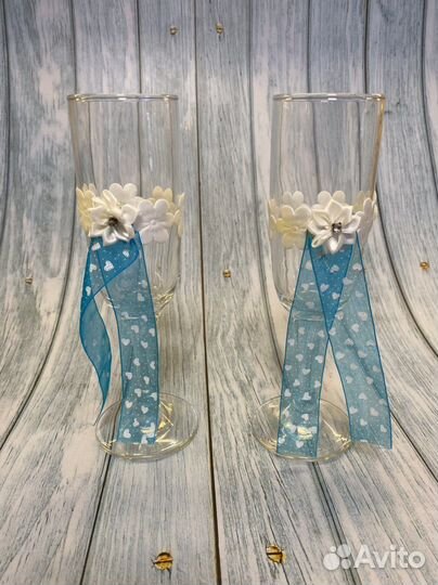 Бокалы для шампанского свадебные бокалы