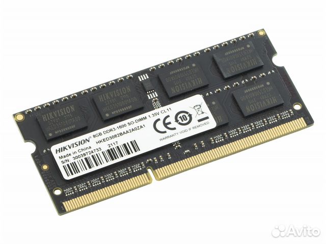 Модуль памяти sodimm DDR3 Hikvision 8Gb новая