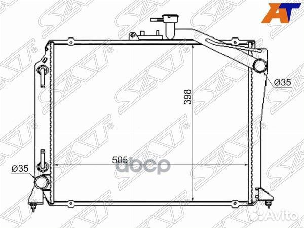 Радиатор Toyota Hiace 89-04 TY0010-RZH10 Sat