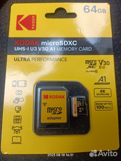 Карта памяти micro sd 64 gb