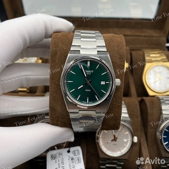 Женские зеленые часы Tissot PRX