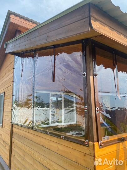 Гибкие окна на беседку