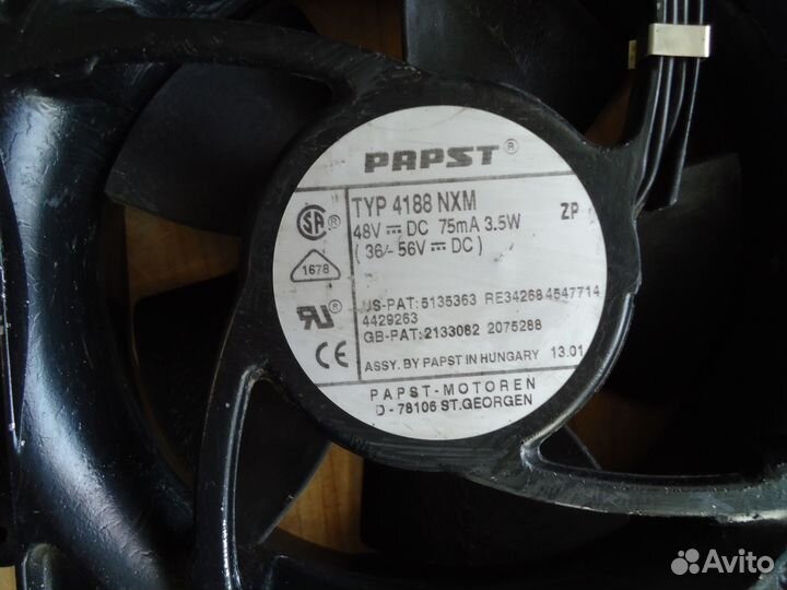 Вентилятор Ebm-papst 4188 NXM / 48V / 119x119x38mm