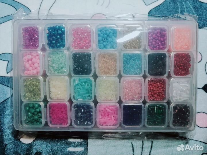 Большой набор бисера 28 цветов