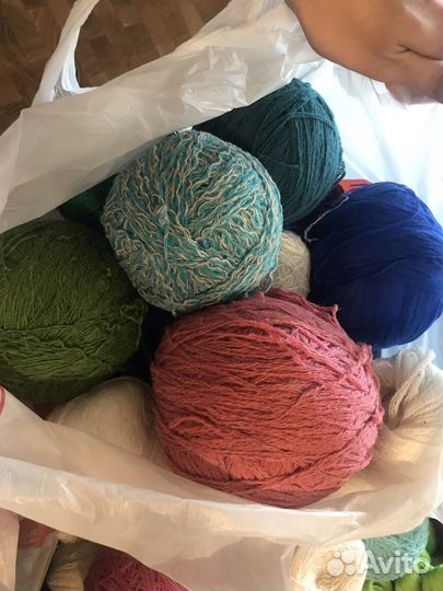 Пряжа шерсть/хлопок 9,5 кг