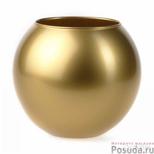 Ваза, горлышко d80 мм, цвет золото, h100mm