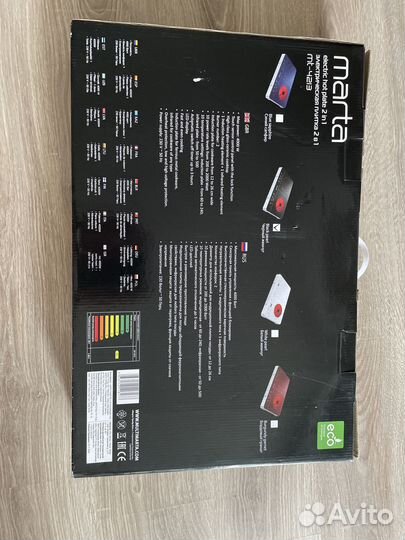 Электроплита Marta с индукцией, черная