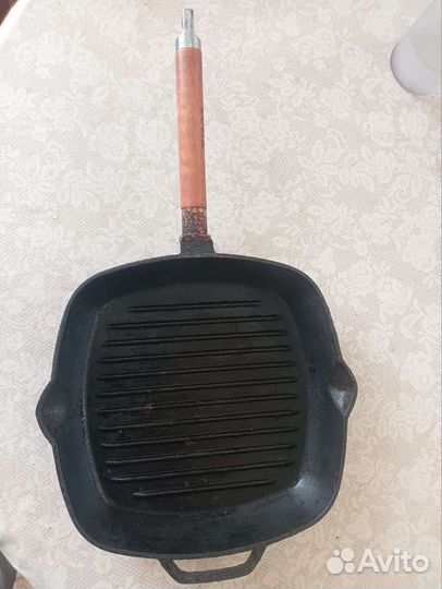 Чугунная сковорода гриль Биол