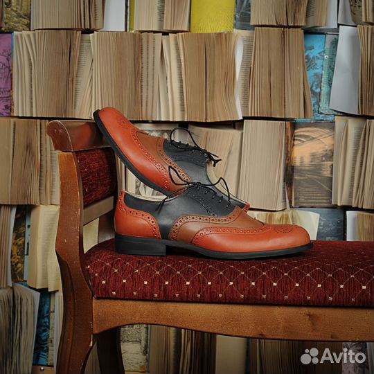 Туфли мужские кожа полные Броги