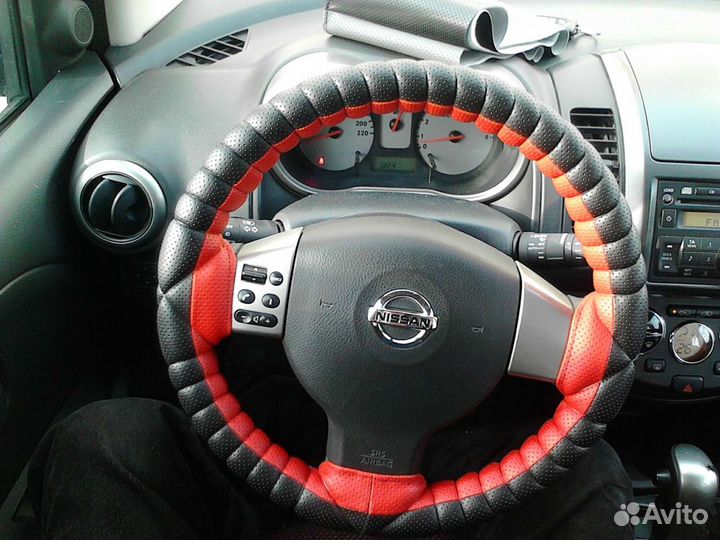 Кожаная оплетка руля ручной работы на любое авто