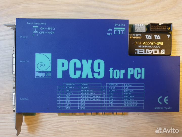 Профессиональная звуковая карта Digigram PCX9 PCI