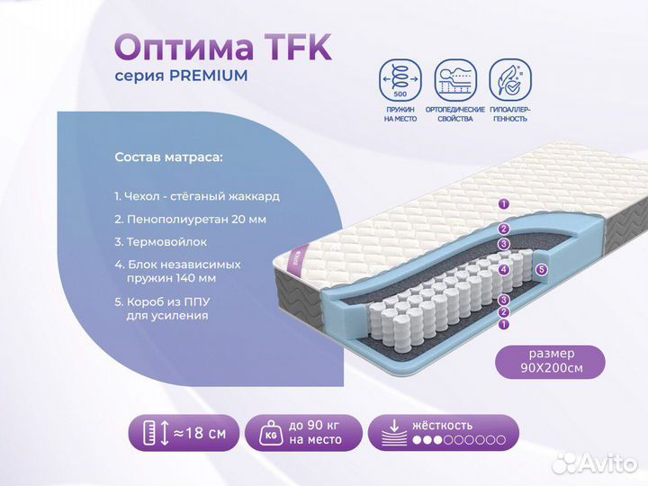 Матрас 90х200 новый