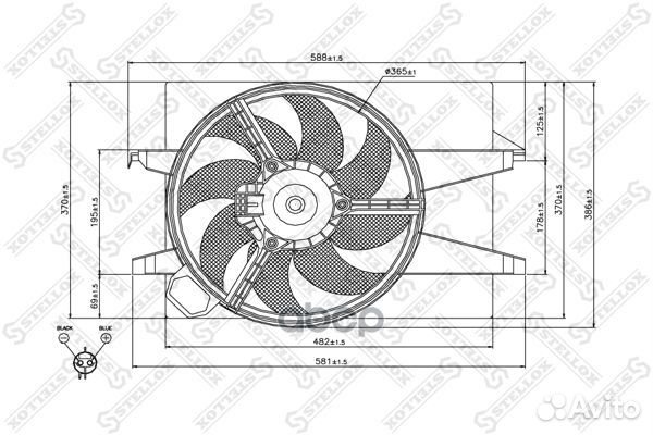 Вентилятор охлаждения Ford Fiesta/Fusion 1.25/1.4