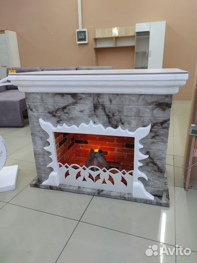 Декоративный камин + Снеговик