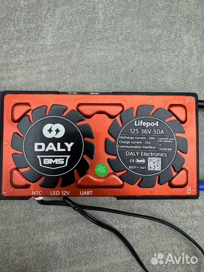 Bms плата daly Lifepo4 12S (42V) 50A с Bluetooth