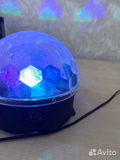 Новогодний музыкальный светодиодный диско-шар