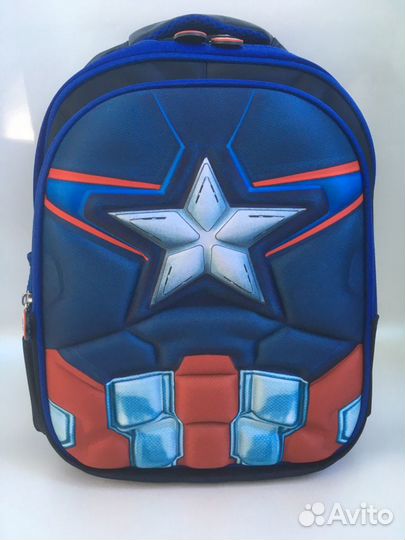 Рюкзак школьный 3D Капитан Америка (новый)