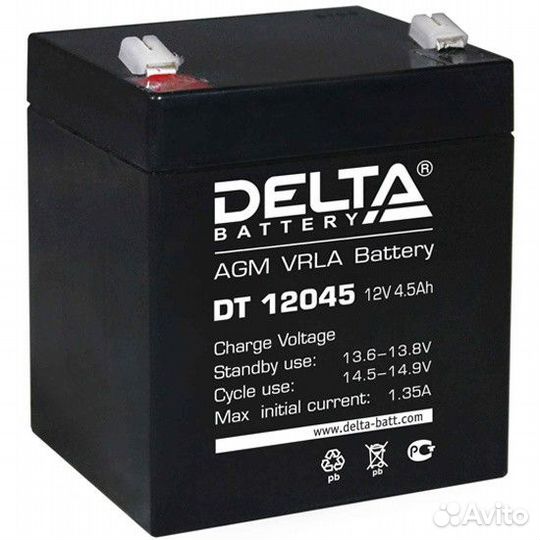 Акб (12V/4,5Ah) delta DT 12045