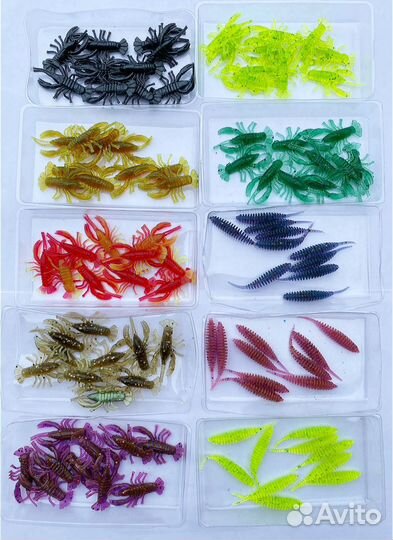 Набор силиконовых приманок для микроджига