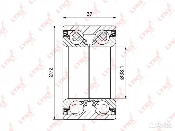 Подшипник ступичный перед правлев