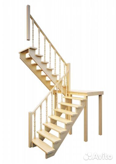 Деревянная лестница лес-62