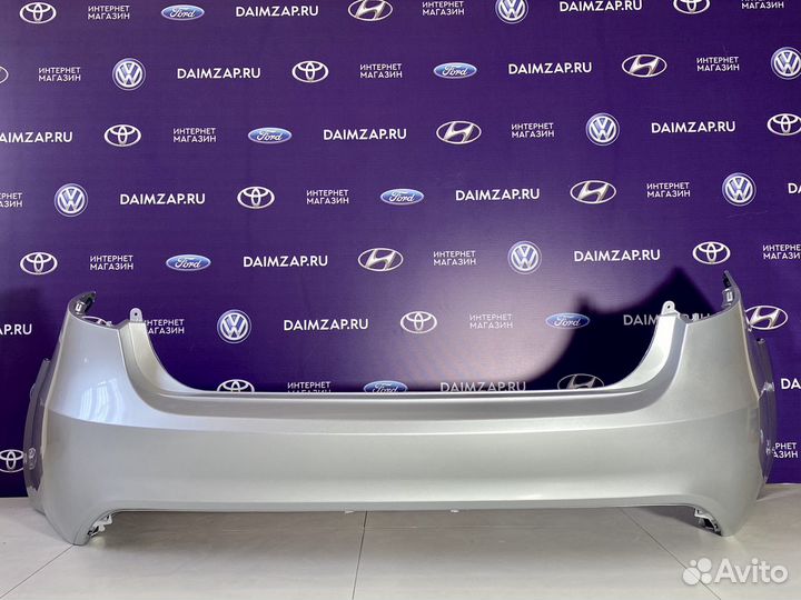 Бампер Задний Kia Rio 3 (11-15) Серебристый