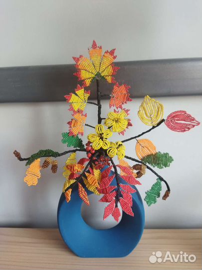 Осенний букет из бисера