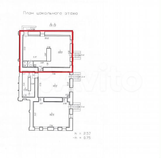 Помещение под магазин/общепит 71 м²