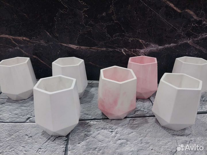 Кашпо, подсвечники, Изделия из гипса