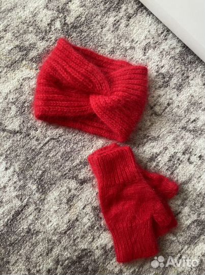 Повязка на голову с перчатками