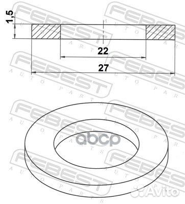 Шайба алюминиевая Ф22x27x1,5мм 88430222715A Febest