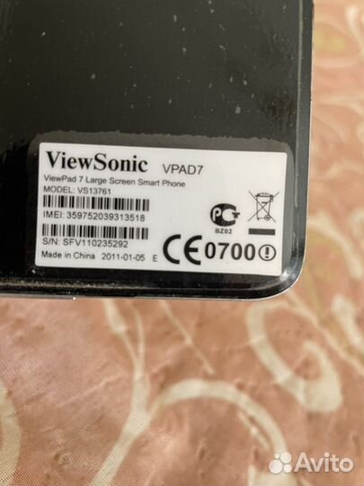 Планшет view sonic vpad7