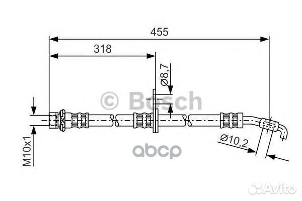 Шланг тормозной перед прав 1987476255 Bosch