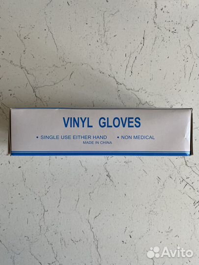 Перчатки виниловые M