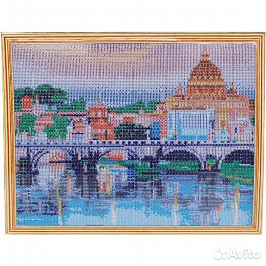 Алмазная мозаика цветной LG193 Мост Ангелов Рим