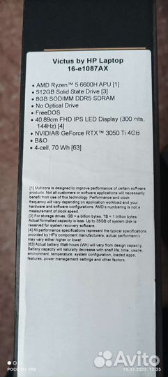 Игровой ноутбук HP victus