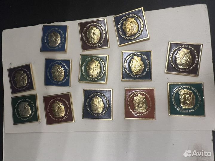 Набор значков чемпионы мира по шахматам 13шт