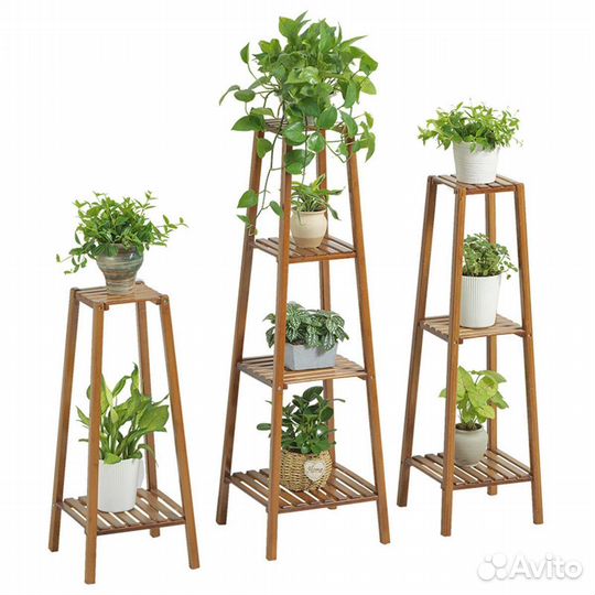 Подставка для цветов напольная деревянная