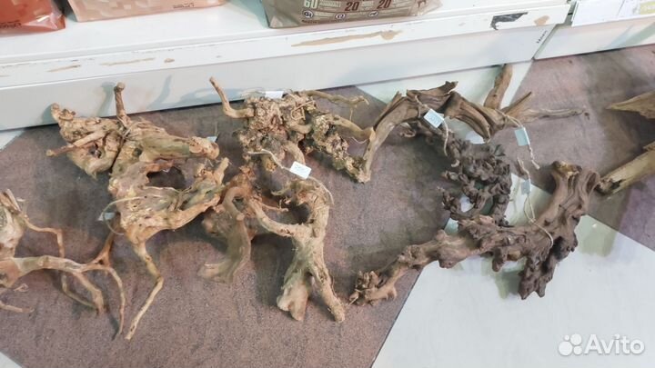 Коряги для аквариума, камни, грунт