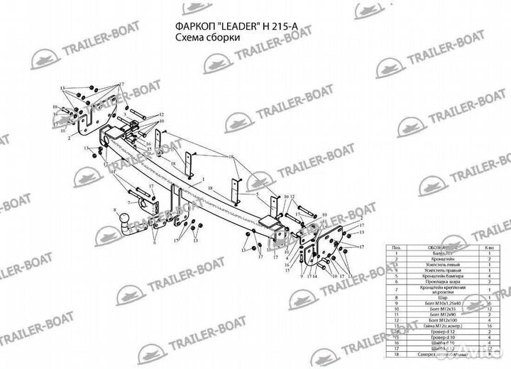 Фаркоп Hyundai Santa Fe 06-12 CM рама и крюк-шар, 50мм 28901