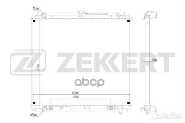 Радиатор охл. дв. Nissan NP300 Navara (D40) 05