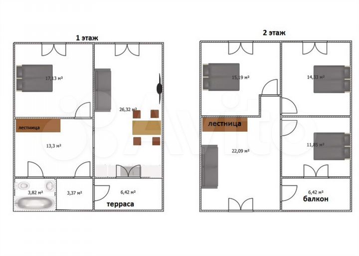 Коттедж 135 м² на участке 17 сот.