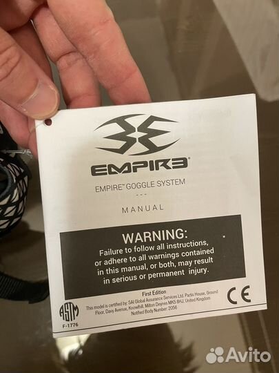 Маска для пейнтбола empire EVS white/black