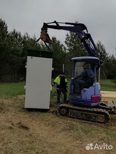 Услуги мини экскаватора +гидробур