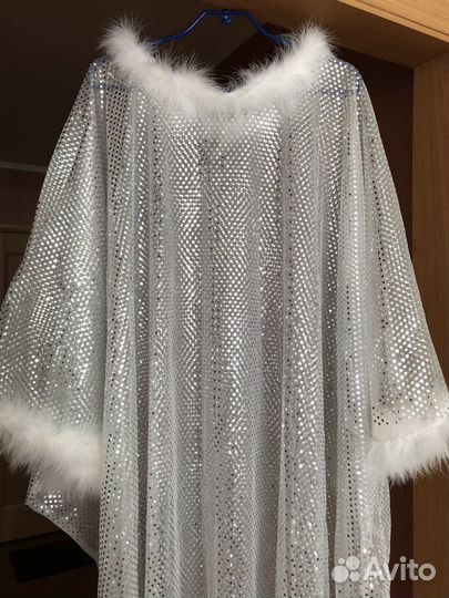 Костюм Снегурочка,танцевальный (кокошник+платье)