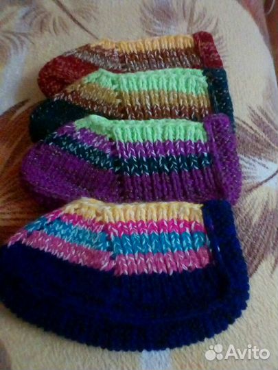 Следки вязаные из толстой пряжи